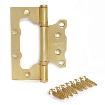 Петля БАБОЧКА AVERS  ПН-100*75*2.5-B2-GM матовое золото без врезки***