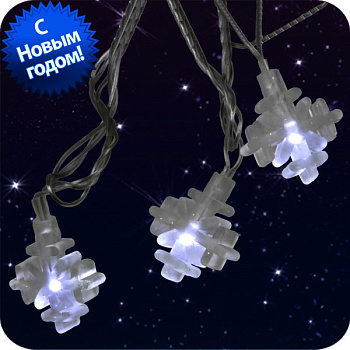 Гирлянда "Снежинка" В164L-B016А-32 16Led бел.2.25.м