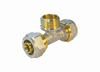 Тройник обжимной Valfex с переходом на НР 20*1/2*20