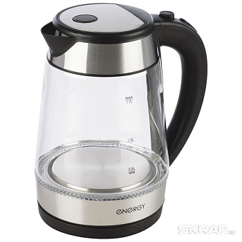 Чайник электроческий Е-254 1,7л стекло черный