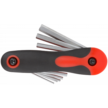 Ключи шестигранные CrV 8 шт.( 1,5-8 мм ) складные/64182