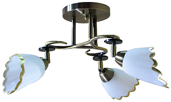 Люстра 12552ES/3H+BR+WT бронза Е27