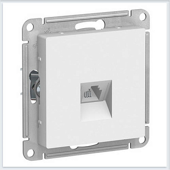 Розетка телефонная RJ11 белая AtlasDesign