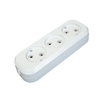 Колодка 3-я без земли наружная  АБС пластик/РА16-244