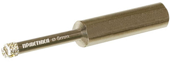 Коронка-сверло  5 мм по керамограниту и керамике ПРАКТИКА/917-491