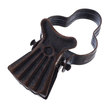 Зажим для колец, для тяжелых штор, металл D35 Бронза (10шт) 