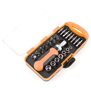 Набор инструментов, 27 предмет (головки, биты, отвертка)