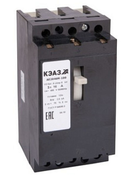 Автомат 3П АЕ 2046-100 16А/под каб. наконеч/КЕАЗ***