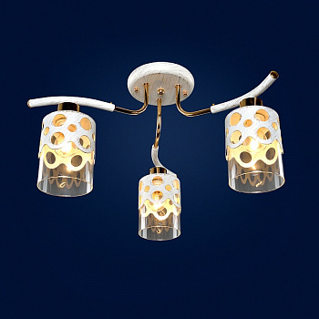 Люстра еврокаркасы 1-3050-3-WHS+FG E14 золотистый