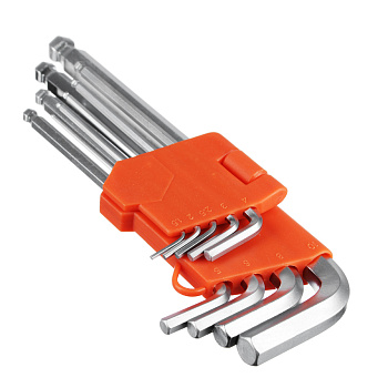 ЕРМАК Набор шестигранников HEX+BallpointHex, 9 шт. (1.5-10мм) JF 2160A/657-172