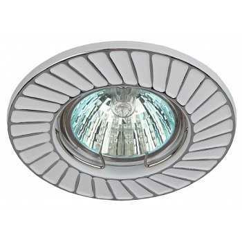 Светильник ST6 CH/WH штампованный MR16 белый хром/ЭРА***