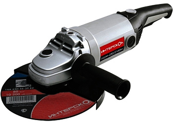 Угловая шлифовальная машина ИНТЕРСКОЛ УШМ-230/2100М, 2.1кВт 230мм 6500об/мин 5.1кг плавный пуск