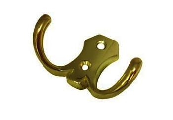 Крючок 2-х рожковый К52 / К203GP золото