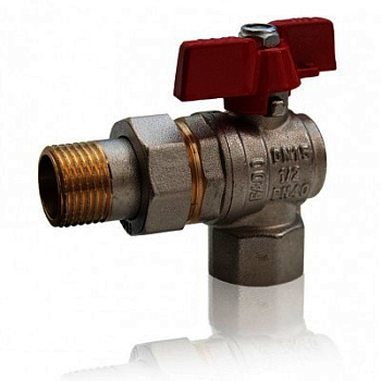 BASЕ Кран шаровый угловой со сгоном В-Н 1/2   ручка бабочка /228