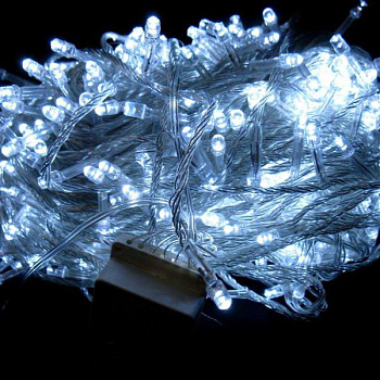 Гирлянда  180LED/ Белый/  11мертов/ прозрачный шнур 