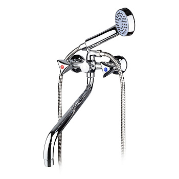 Смеситель ванна Melodia Lucia длинный излив резина MDV32241