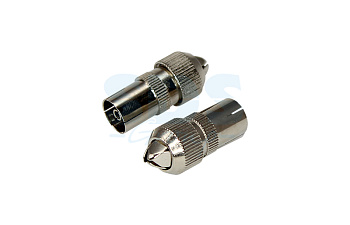 РАЗЪЁМ гнездо TV без пайки Металл "орех" REXANT (FD-2420)/05-2032