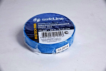 Изолента  синяя 15мм*20м Safe Line/KRANZ