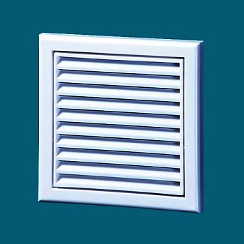 Решетка пластик москитная сетка ПВ160/100 (160*160) с фланцем 100