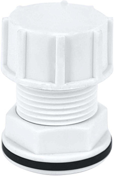 Штуцер ( врезка) в бак с прокладкой 1/2" пластик/ИС.130976