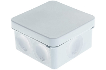 Коробка распаячная наружная прямой монтаж 70х70х40 IP66/Промрукав/белая