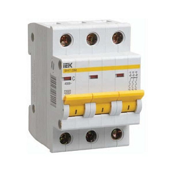 Автомат 3 полюсный 63А ИЭК/ВА47-29