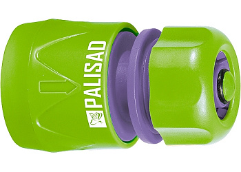 Соединитель пластмассовый Palisad, быстросъемный для шланга 3/4, аквастоп/66165