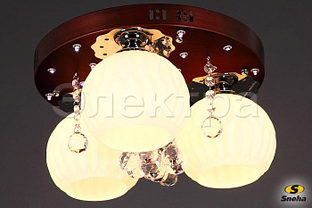 Светильник потолочный 10281/3(Е27 60W+LED), пульт ДУ