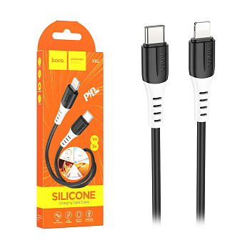 Кабель Type-C - Lightning Hoco X82 (3A, 20W, PD, оплетка силикон, термостойкий) Белый
