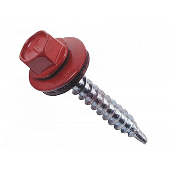 KRS 4.8*28 шуруп RAL 3011 красный