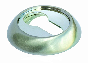 МН-КN SN/CP накладка на евроцилиндр/белый никель/хром круг