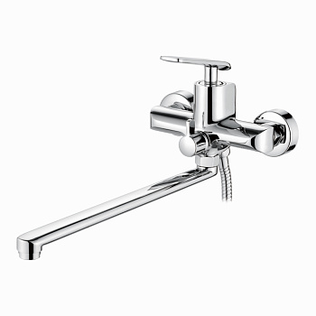 Смеситель LEDEME для ванны с длинным изливом, латунь, керамический картридж d=35 (350)/L2274