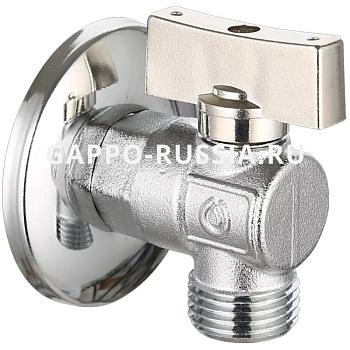 Кран угловой для сантехприборов с чашкой GAPPO G244.0405.1/2*3/4
