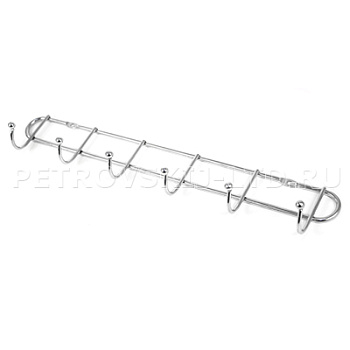 Вешалка-планка 6 крючков хром КОНТУР