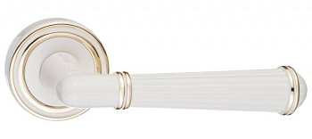 Дверная ручка Renz Новара DH 625-16 W/GP белый, латунь 