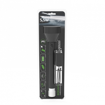 Gauss Фонарь ручной аккумуляторный 5,5W 180lm  GF201