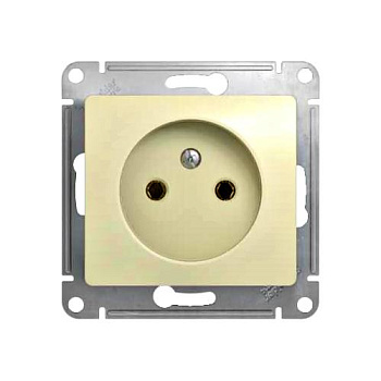 Розетка без заземления GLOSSA бежевая GSL000241