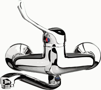 Смеситель настенный LEDEME катридж 40мм хирургический L4679