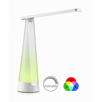 Светильник настольный LED pyramid 10вт RGB диммируемый белый/General