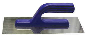 Гладилка прямая нержавеющая сталь, пластиковая рукоятка, 130х270мм/27-1-000