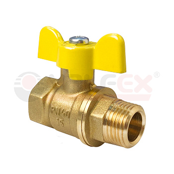 Кран шаровый для газа Valfex 1/2* В/В бабочка 