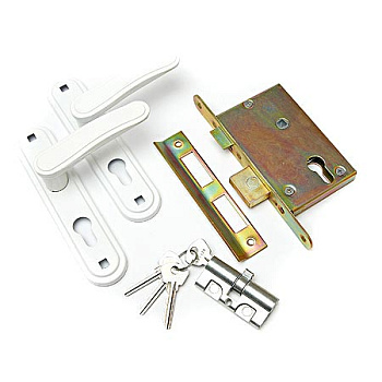 Замок врезной с ручками ЗВ-4-3.03 Зенит/белый