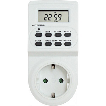 Розетка с таймером недельная белая ТМН-Е-5 16А/IP20/TDM/67073 1