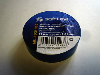 Изолента синяя 19мм*20м Safe Line/KRANZ