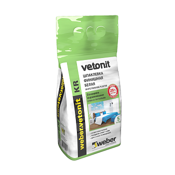 Шпаклевка финишная Weber Vetonit KR, для сухих помещений, 5 кг