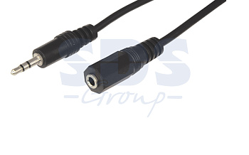 Шнур Стерео 3,5 мм гнездо - Стерео 3,5 мм штекер, длина 1,5 метра REXANT/17-4003