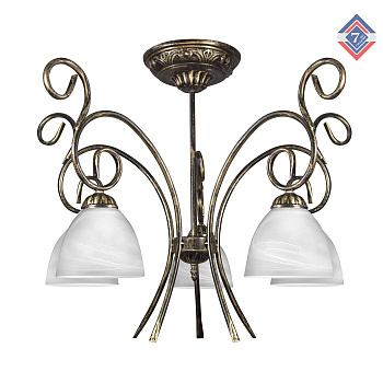 Люстра потолочная ПЕТРАСВЕТ S2351-5, 5хЕ27 макс. 60Вт