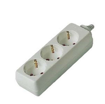 Колодка 3-я с землей 16A без выключателя IP 20 General