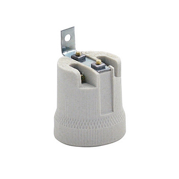 Патрон Е27 керамика с планкой/TDM/SQ0319-0007