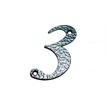 Цифра мет.110 "3" (с крепежом) черная*****